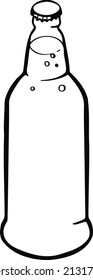 Bottle of light beer vector illustration