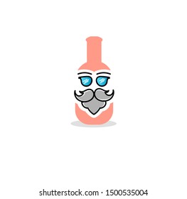 Bottle like master logo design - vector design art