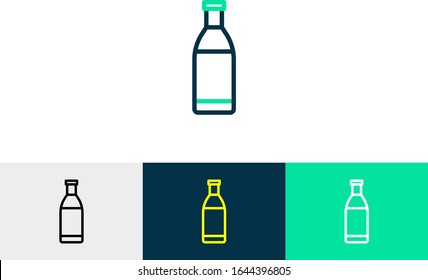 bottle line art vector icon - ui icon vector