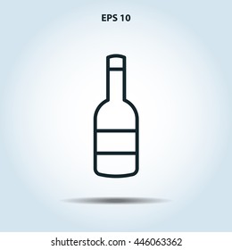 bottle line icon