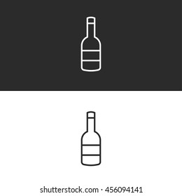 bottle line icon