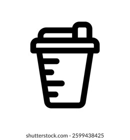 bottle line icon. Clean and minimalist vector icon for websites, mobile apps, presentations, and logos. Fully scalable and customizable for any project.