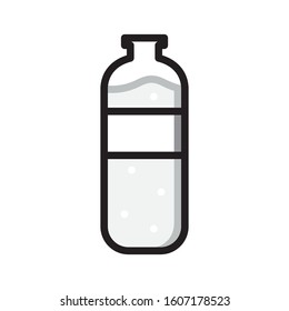 Bottle line icon flat design