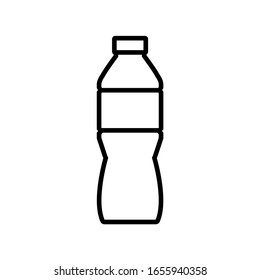 Icono de línea de frasco, logotipo aislado en fondo blanco