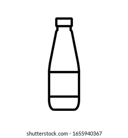 Bottle line icon, logo isolated on white background