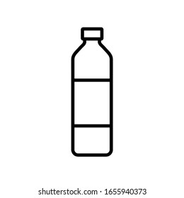 Bottle line icon, logo isolated on white background