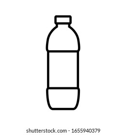 Bottle line icon, logo isolated on white background