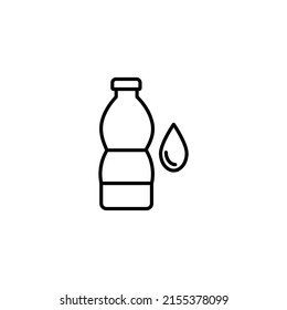 Bottle line icon, logo isolated on white background