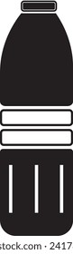 Bottle line icon, logo isolated on black background
