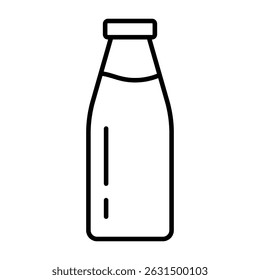 Bottle line icon. Milk bottle line icon.