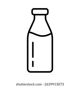Bottle line icon. Milk bottle icon. Milk jar icon.