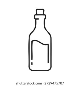 Bottle line icon vector illustration, logo isolated