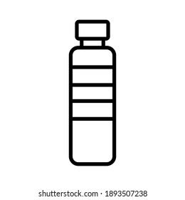 Bottle line icon vector on white background