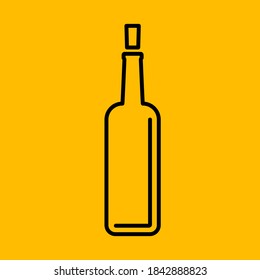 Icono de línea de frasco para web y móvil