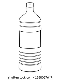 bottle line vector illustration
A isolated on white background.Top view