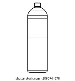 Bottle Line Vector Illustrationisolated On White Stock Vector (Royalty ...