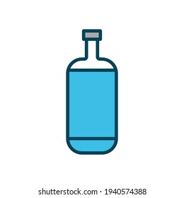 Bottle lineal color icon. Editable stroke. Design template vector