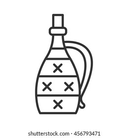 Bottle linear icon. Thin line design