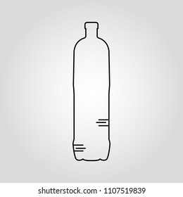 Bottle Linear isolated flat vector icon on white background