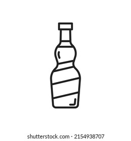 Bottle Of Liqueur Icon. High Quality Black Vector Illustration.