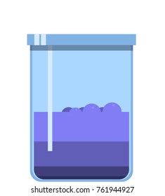 Bottle with liquid isolated vector illustration