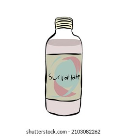 A bottle of liquid medicine
