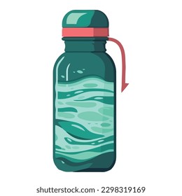 bottle with liquid over white