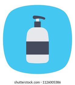A bottle of liquid soap, soap dispenser