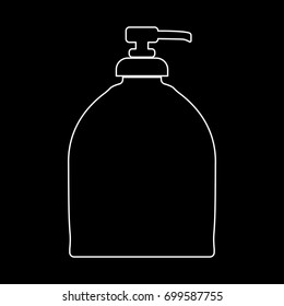Bottle of liquid soap icon .