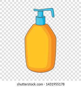 Bottle with liquid soap icon. Cartoon illustration of bottle with liquid soap vector icon for web