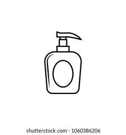 a bottle of liquid soap icon. Element of bottle for mobile concept and web apps. Thin line icon for website design and development, app development. Premium icon on white background