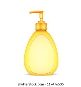 bottle of liquid soap isolated
