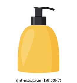 Bottle with liquid soap. Simple vector illustration.