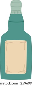 Bottle For Liquid Vector Illustration