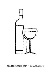 bottle liquor and wine cup image