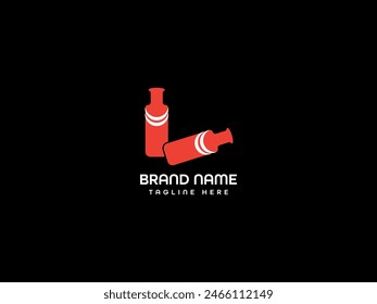 Bottle Logo Design Monogram template 