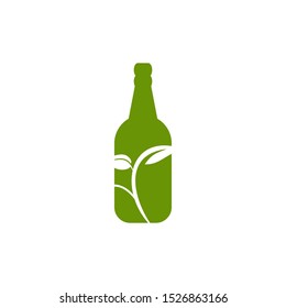 Bottle logo design vector template