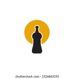 Bottle logo design vector template