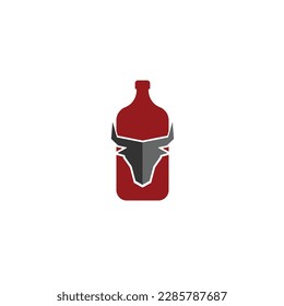 logotipo de botella bebida elemento aislado