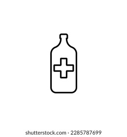 bottle logo drink isolated element menu