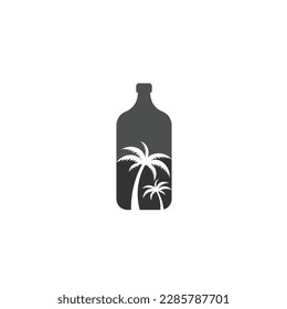 bottle logo drink isolated element menu