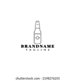 icono del logotipo del frasco plantilla linda ilustración vectorial moderna