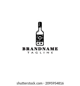 diseño del icono del logotipo del frasco adorable ilustración del vector moderna
