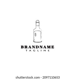 bottle logo icon design cute modern illustration