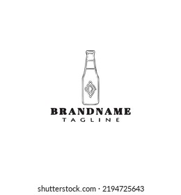 bottle logo icon design cute modern illustration