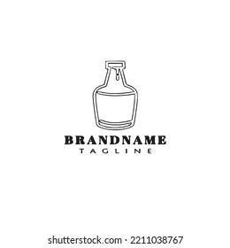 bottle logo icon design cute modern illustration