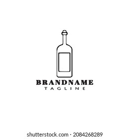 Design-Vorlage für das Logo der Flasche, moderne Vektorgrafik
