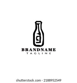 plantilla de diseño de icono del logotipo del frasco ilustración de vector moderna