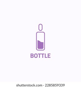Logo de la botella con forma de letra.