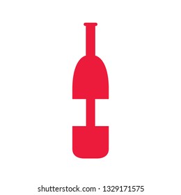 Bottle logo template vector icon design